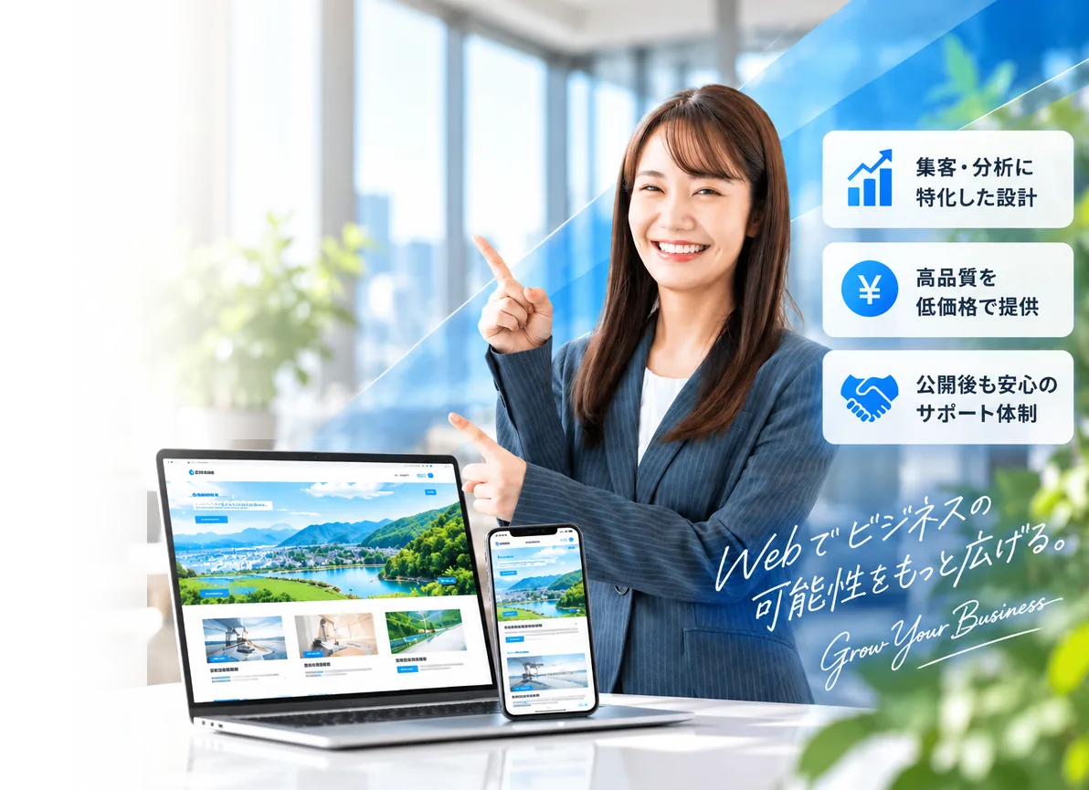 高品質を、低価格で。集客・分析に特化したホームページを制作いたします｜小野市のホームページ制作 PEPPER Web Studio