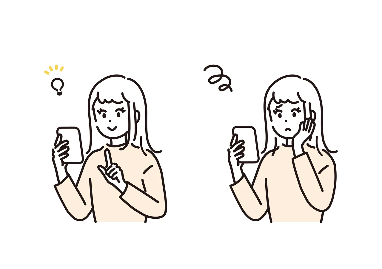 スマートフォンでサイトを見て気づく人と戸惑う人